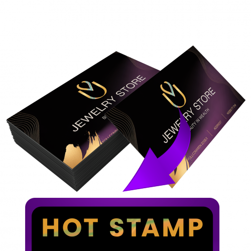 Cartão 350g | 4/0 |  Lamin. Fosca + Hotstamp